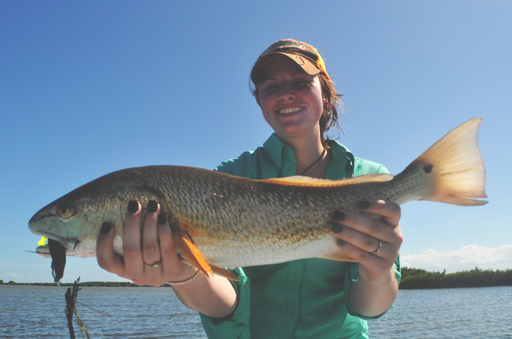 Josie, from GA, came down to catch some Redfish with her family in Mosquito Lagoon.